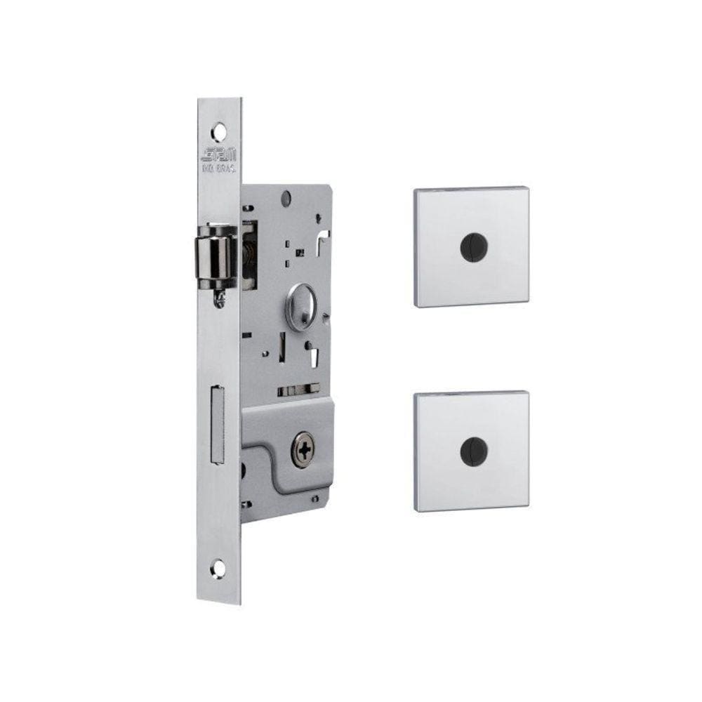 Kit Fechadura Pivotante 800 Roseta Quadrada Inox Tetra Externa - Stam