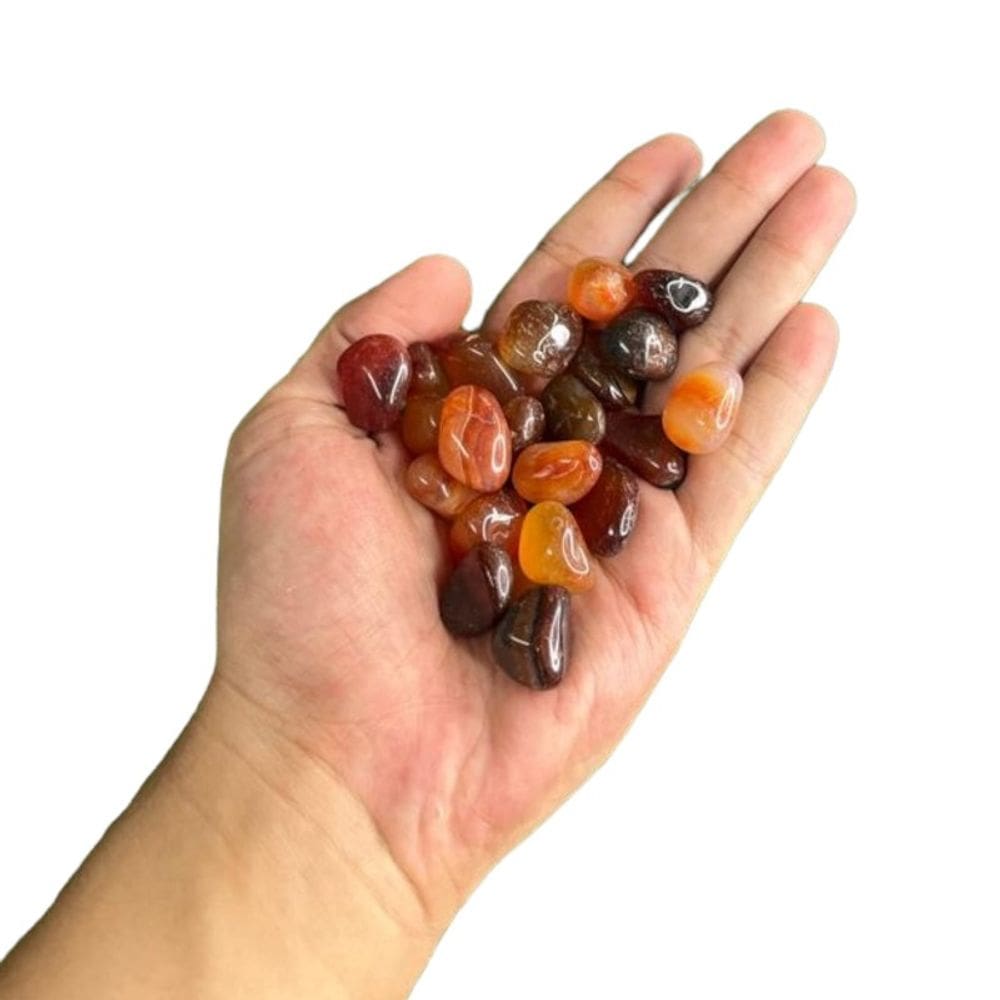 Pedra Rolada Jaspe Vermelha 2 a 3 cm Pacote 200g