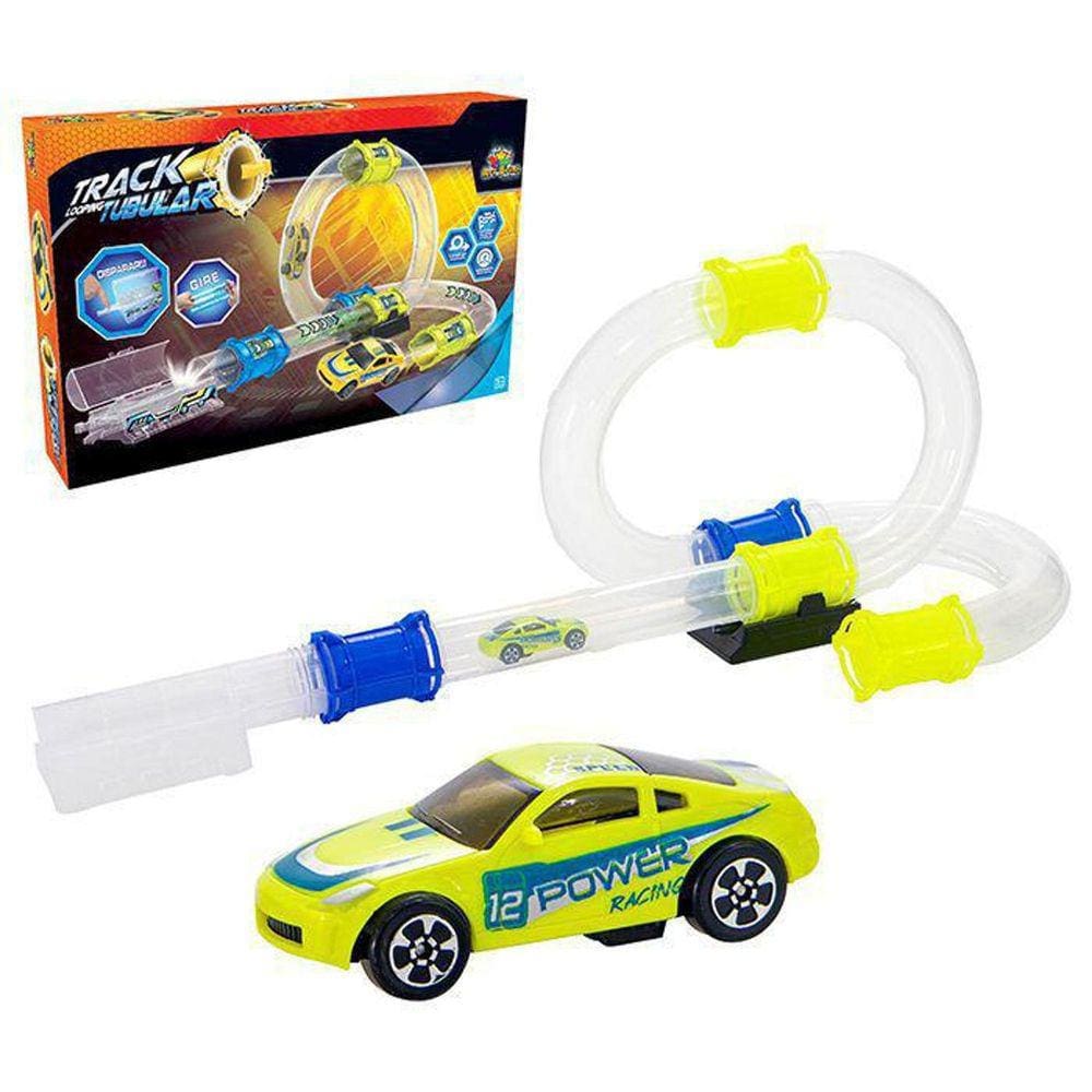 Brinquedo Infantil Pista Lançador de Carrinhos Hot Wheels -Loja