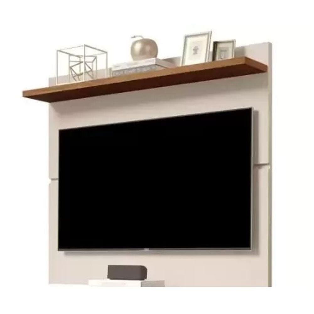 Painel Suspenso Flutuante Home TV Até 46 Polegadas Prateleira Superior Vivare New 1.08