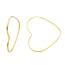 Brinco Ouro 18k 750 Argola Coracão Adulto 2.5cm