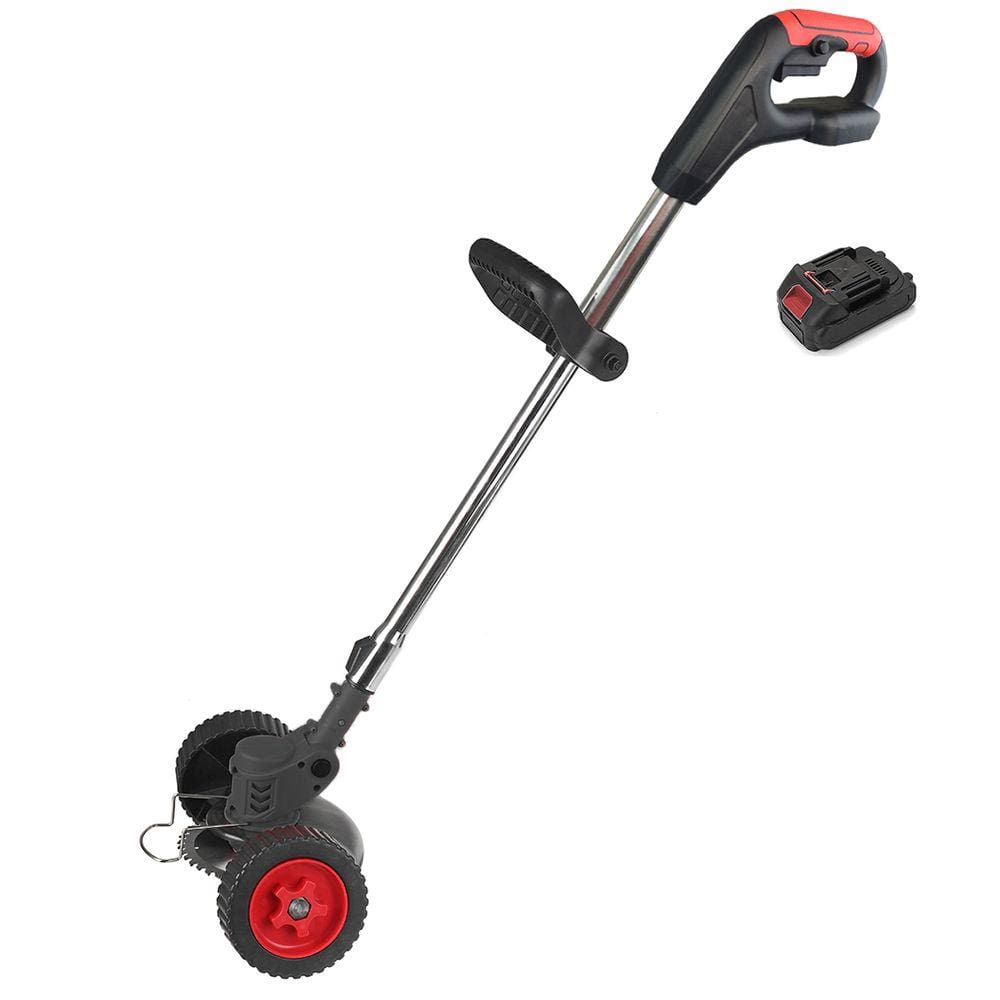 Cortador Aparador de Grama Planta Gramado Sem Fio Portatil Limpeza Jardim Quintal Domestico Potente Comprimento Ajustavel