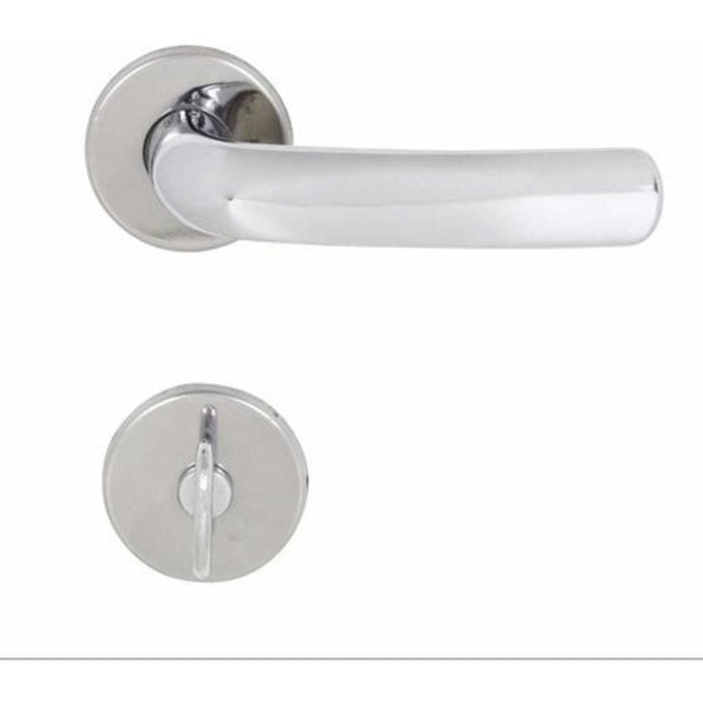 Fechadura Para Banheiro - 40Mm - Cromada - Com Chave