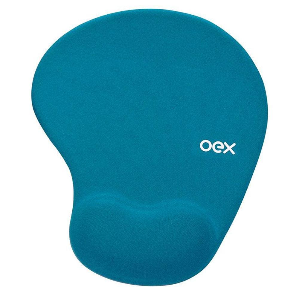 Mouse pad apoio em gel confort azul turquesa MP200/AZT Oex