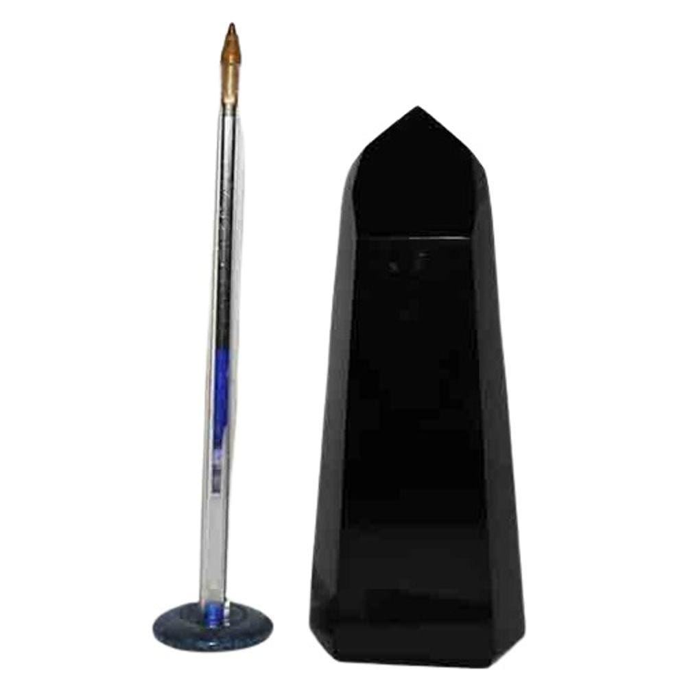 Ponta Obsidiana Negra Médio 12cm Pedra Lava Vulcanica