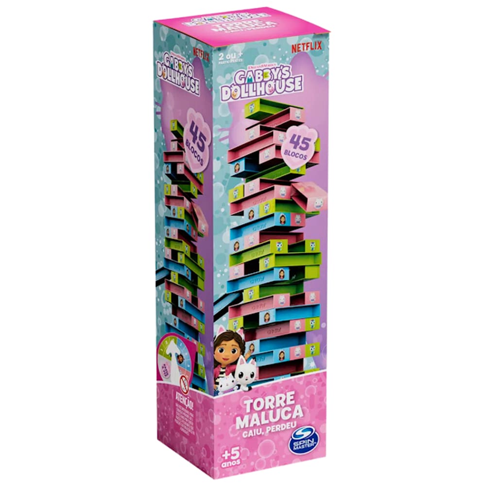 Jogo Infantil Torre Maluca Gabby`s Doll House Grow
