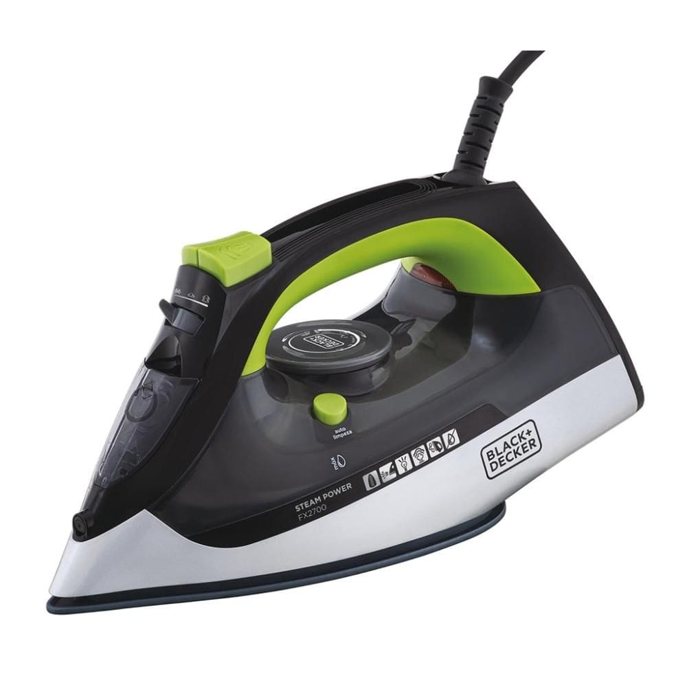 Ferro De Passar A Vapor Black E Decker Steam Power FX2700 Preto/Verde 220V