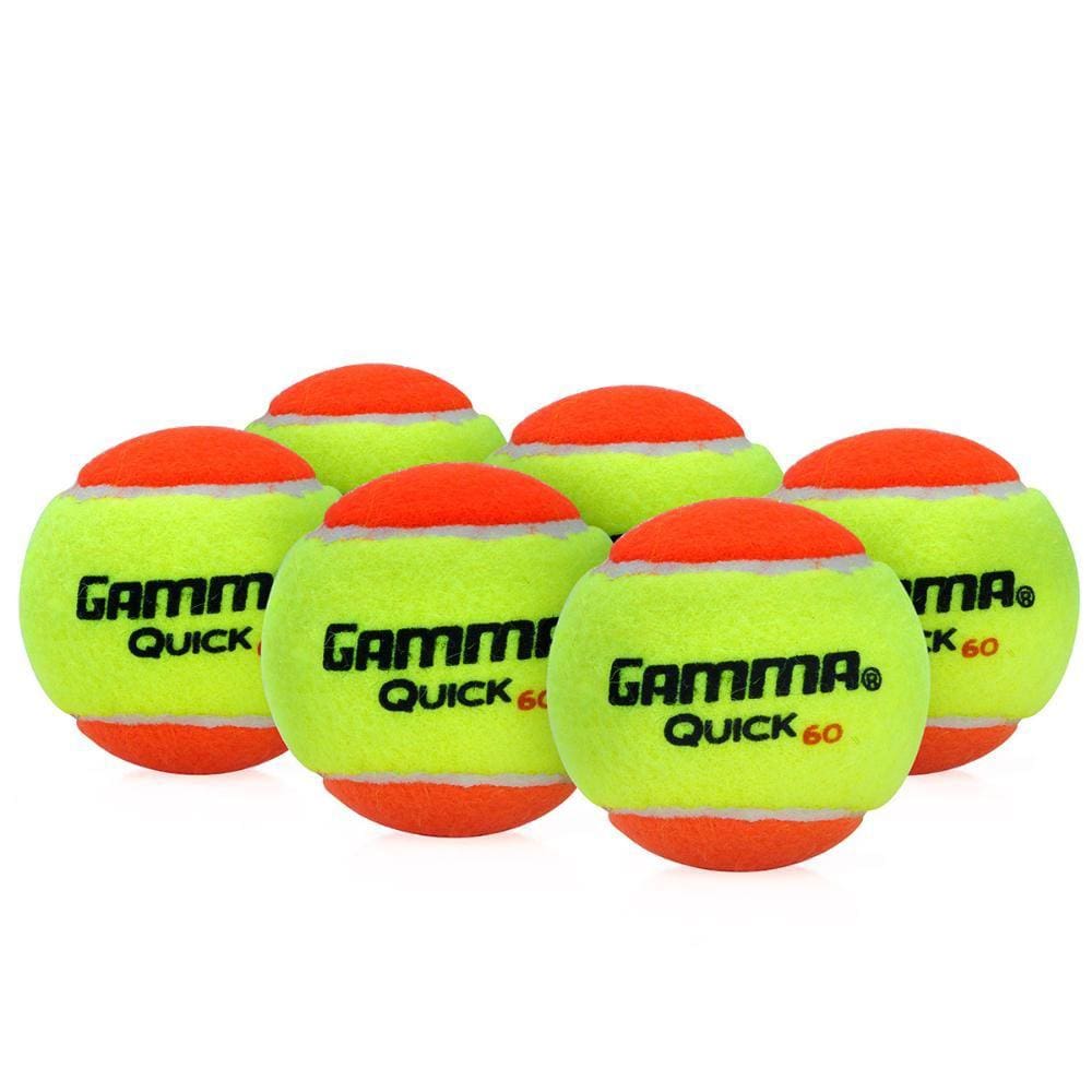 Bola de Tênis e Beach Tennis Gamma Quick Kids Pacote com 6 Bolas