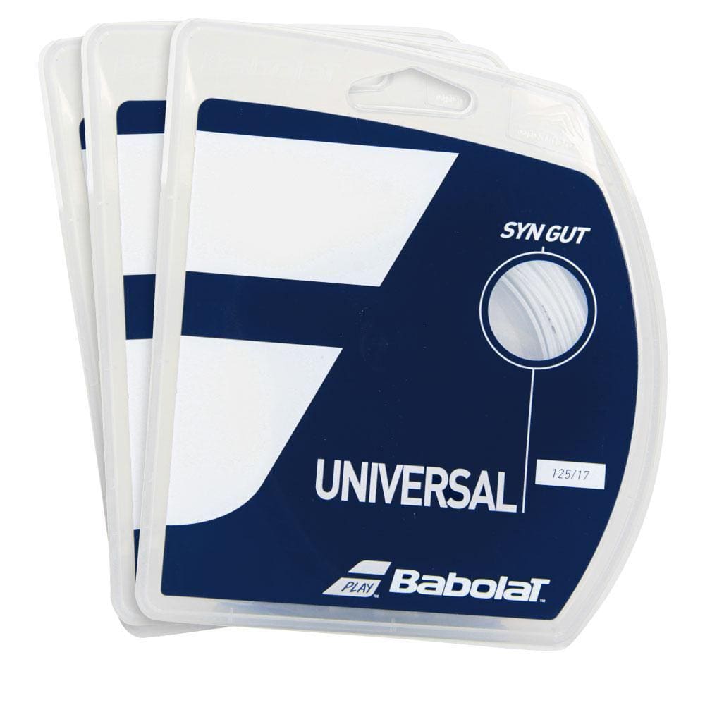 Corda Babolat Synthetic Gut Universal 17L 1.25mm Pack com 03 Unidades - Branca