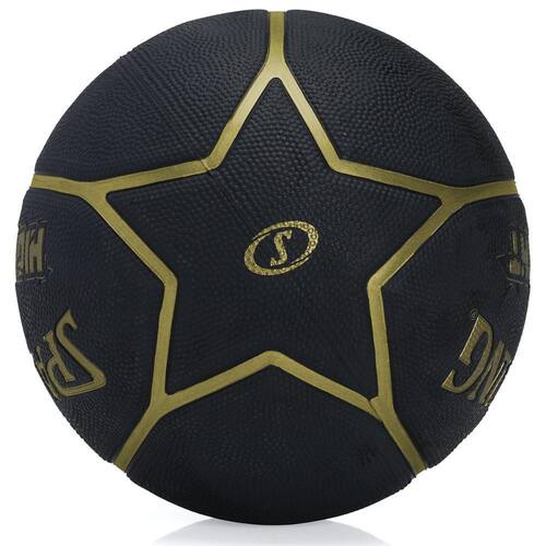 Bola de Basquete Spalding Highlight Tam 7 Preta e Dourada 