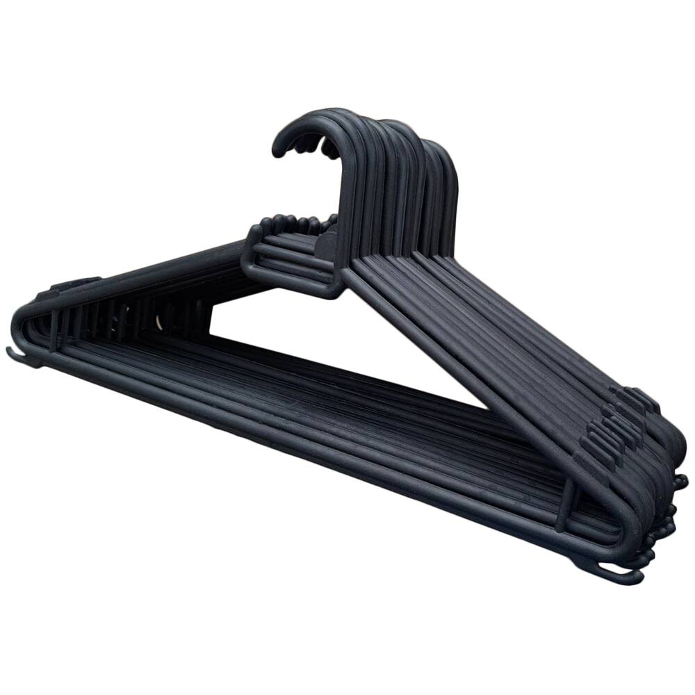 Kit 30 Cabides Adulto Organizador Resistente Preto