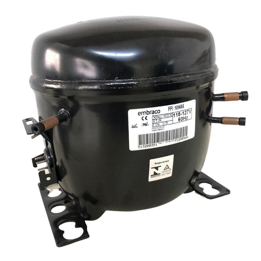 Motor Compressor 1/3 Hp Ffi10Hak Embraco Gás R134A 127V