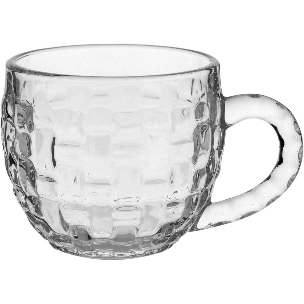 XÍCARA CAFÉ 7x10x8cm 180ml VIDRO TRANSP 6PÇ
