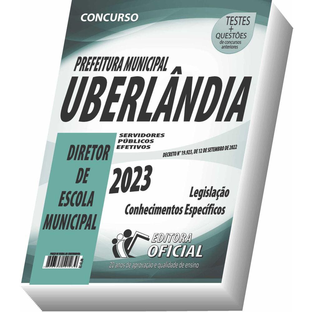 Apostila Prefeitura de Uberlândia - MG - Diretor de Escola Municipal