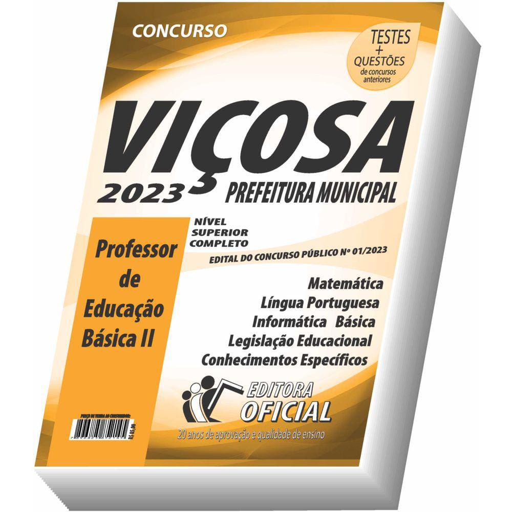 Apostila Prefeitura Municipal de Viçosa - MG - Professor de Educação Básica II