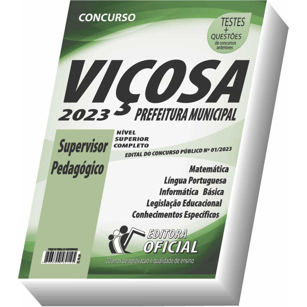 Apostila Prefeitura Municipal de Viçosa - MG - Supervisor Pedagógico