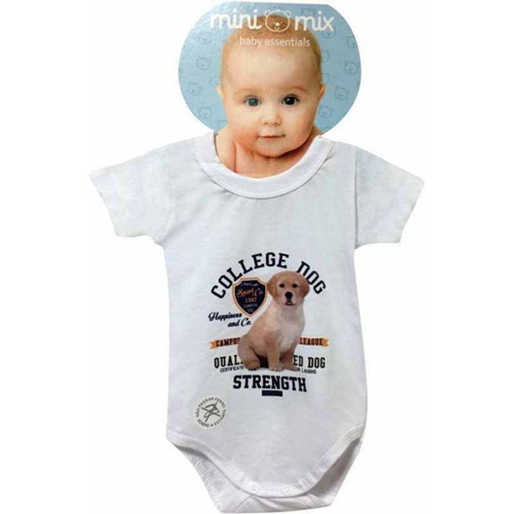 Body Manga Curta Mini Mix College Dog Gbaby - P
