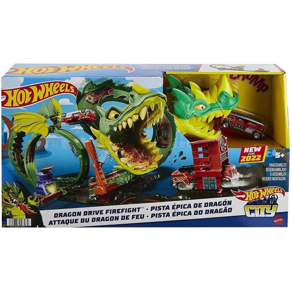 Pista Hot Wheels City: Ataque Toxico Do Dinossauro - Mattel