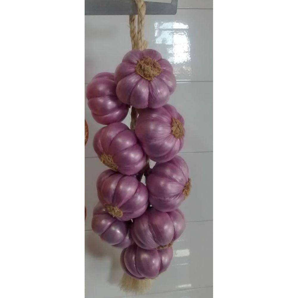 Restia ou Trança Pequena de Alho Roxo Artificia para Decoração