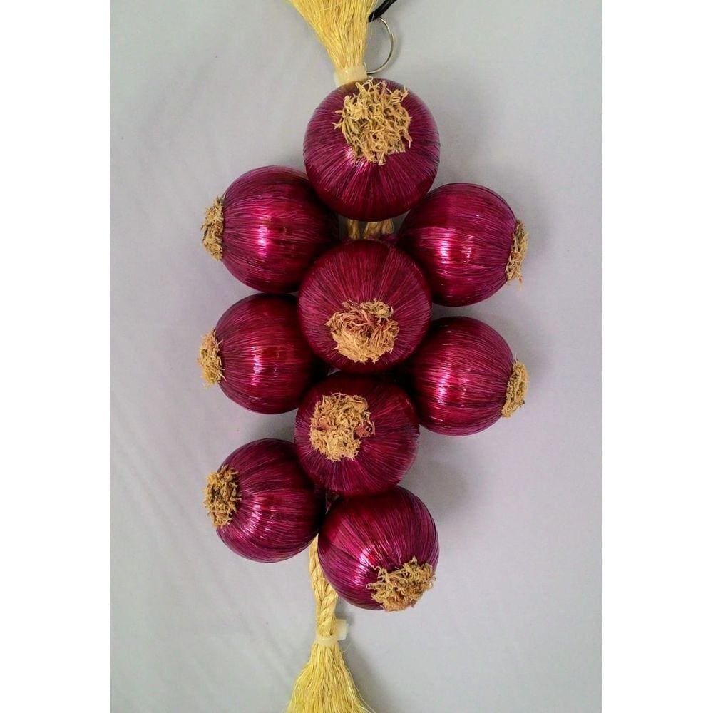 Restia ou Trança Pequena de Cebola Roxa Artificial para Decoração