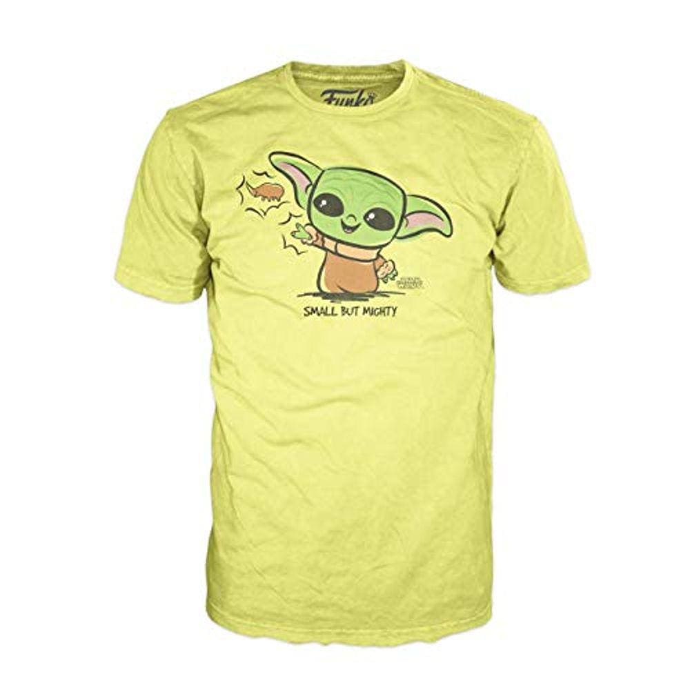 Funko Star Wars: A Camiseta Mandaloriana - A Criança, Pequena Mas Poderosa (Amarela) (XL)