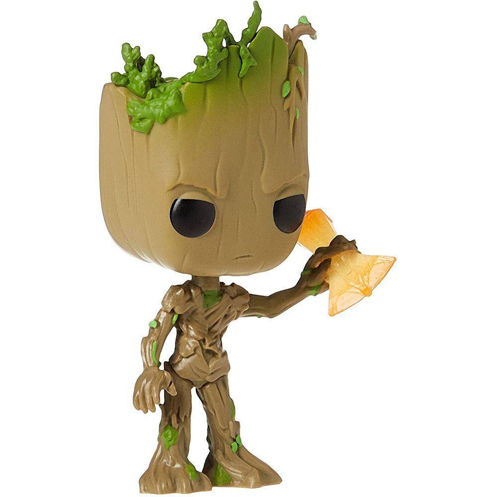 Funko POP! Marvel: Vingadores Guerra Infinita - Groot com Stormbreaker -,Multicolor