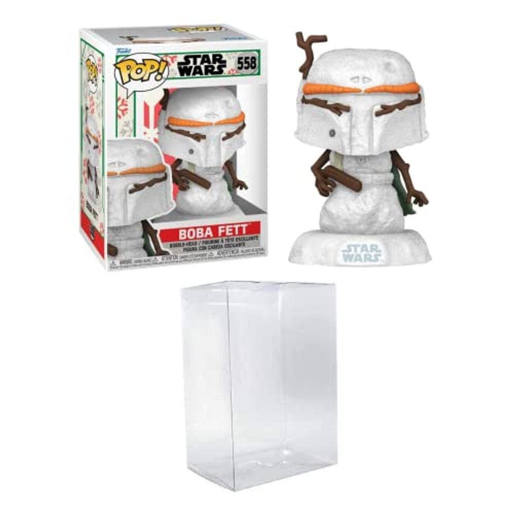 Funko POP! Star Wars Holiday: Boba Fett Boneco de Neve Bundled wi