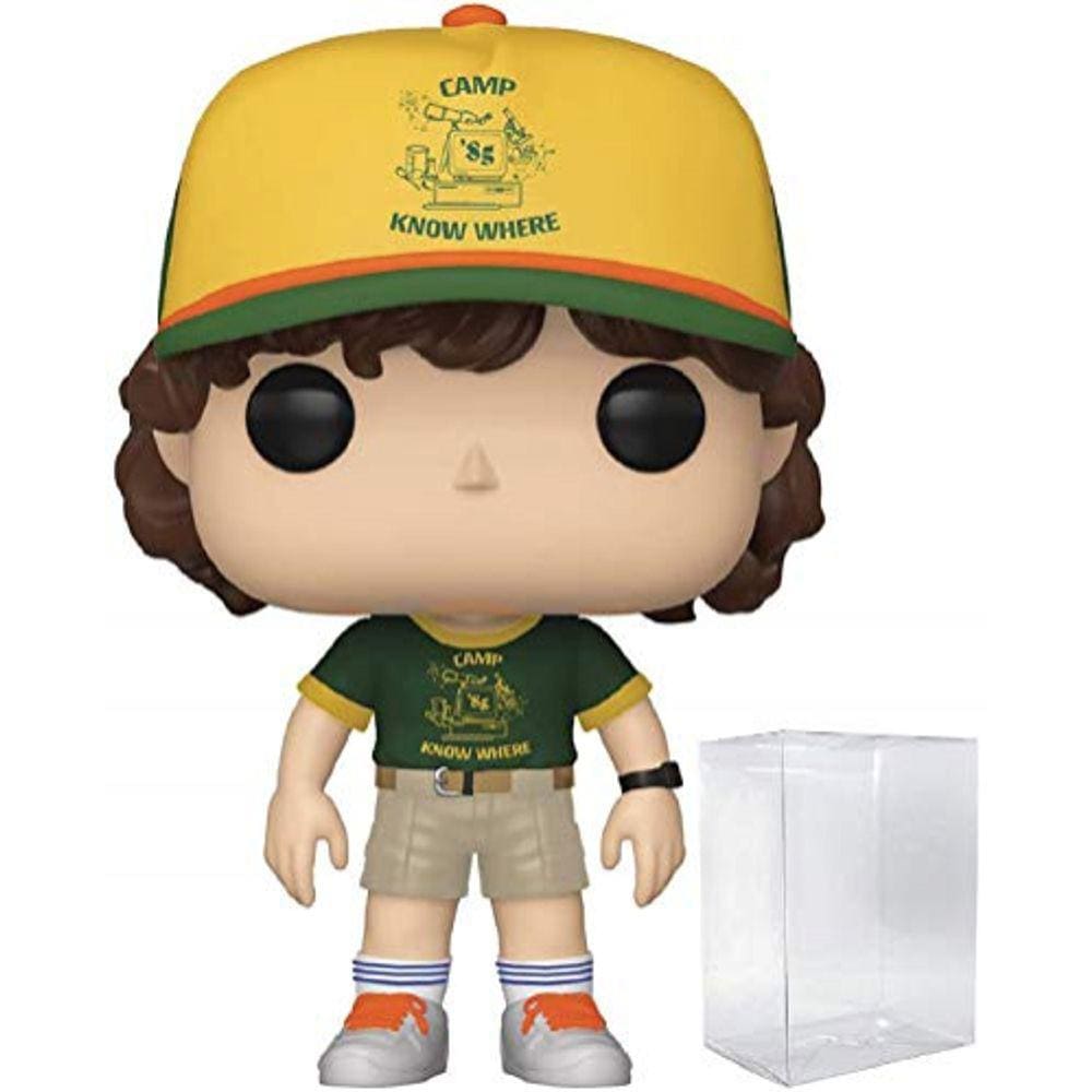 Funko Stranger Things - Dustin no Camp Pop! Figura de vinil (inclui caixa protetora de caixa pop compatível)
