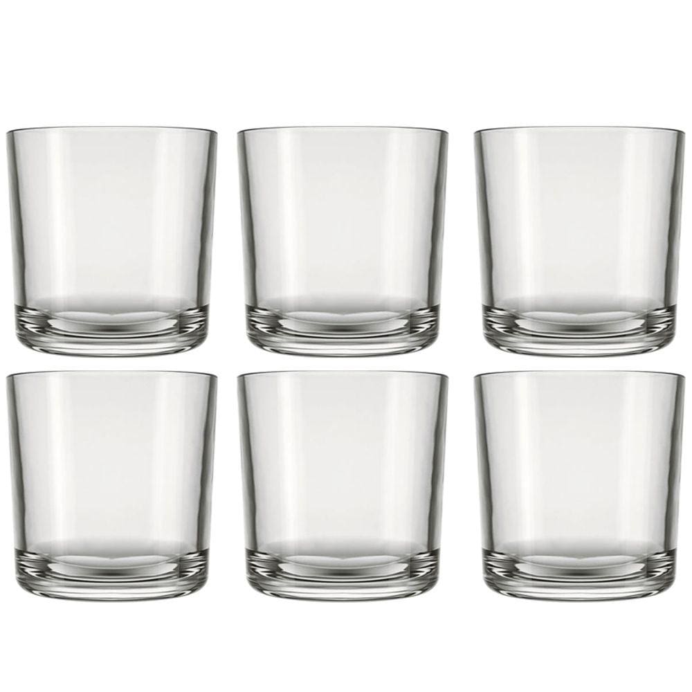 Jogo de 6 Copos de Vidro para Whisky Bar Rocks 265ml Nadir Figueiredo