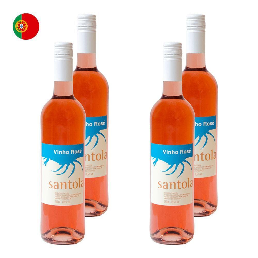 Kit 4 Vinhos Santola Rosé Portugal 750ml