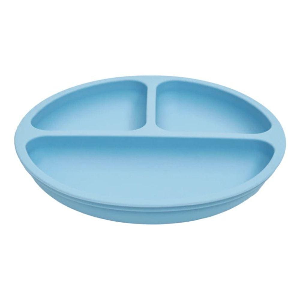 Pratinho Infantil Bebê De Silicone Com Ventosa 3 Divisórias