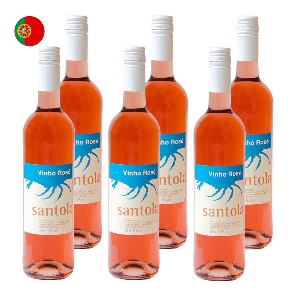 Kit 6 Vinhos Santola Rosé Portugal 750ml