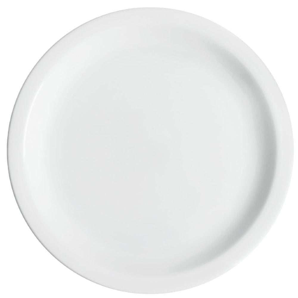Prato Raso Germer Classe Única Iguaçu de Porcelana para Mesa 25cm Branco