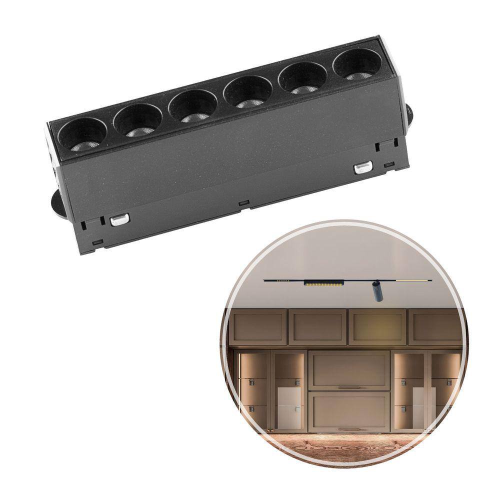 Luminária Pontual Mag. Preta Con. Superior K20 6W DS9973 Delis ST2811