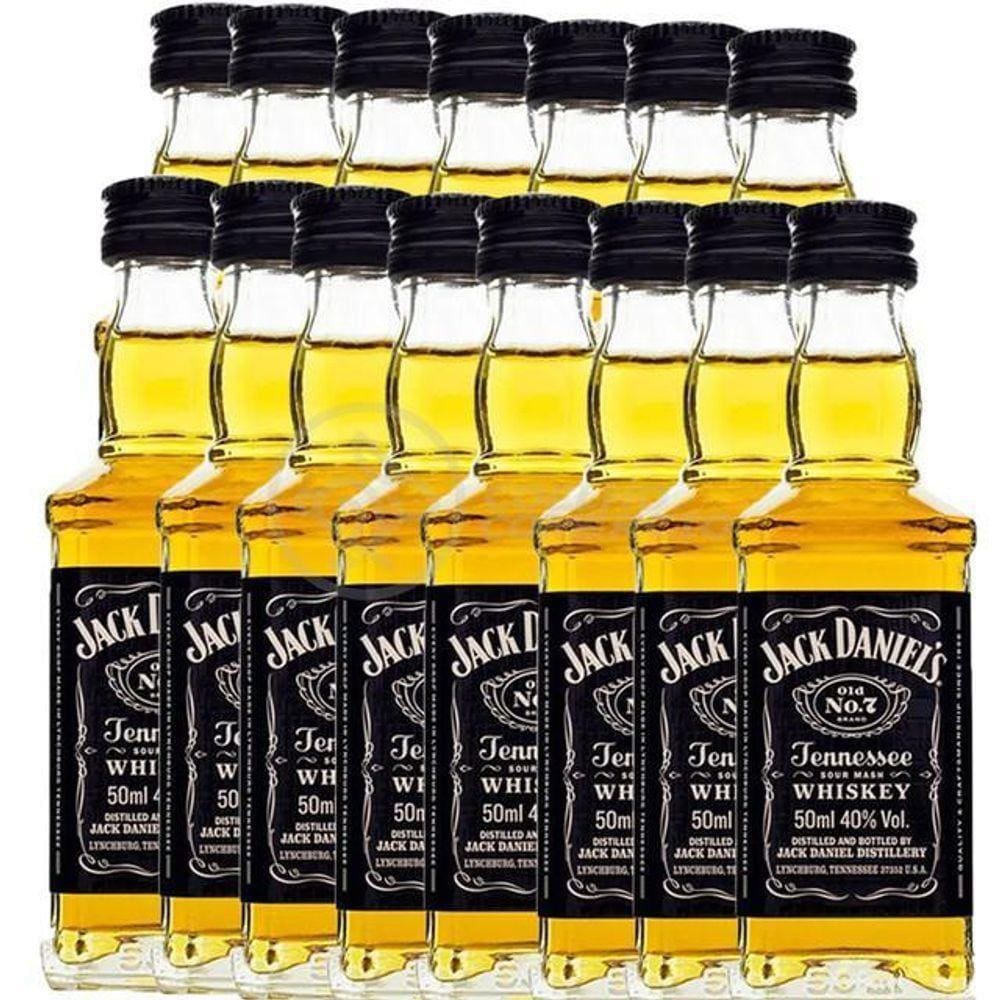 Kit 15 Miniatura Whisky Uísque Jack Daniels Nº7 50ml