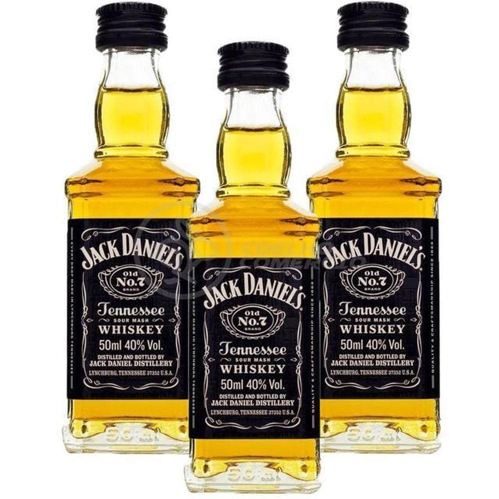 Kit 3 Padrinhos Casamento Miniatura Whisky Jack Daniels 50ml