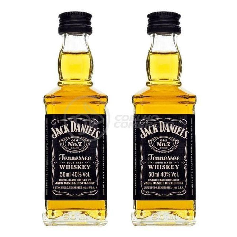 Kit 2 Padrinhos Casamento Miniatura Whisky Jack Daniels 50ml
