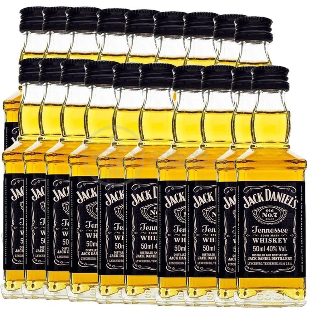 Kit 19 Padrinhos Casamento Mini Whisky Jack Daniels 50Ml