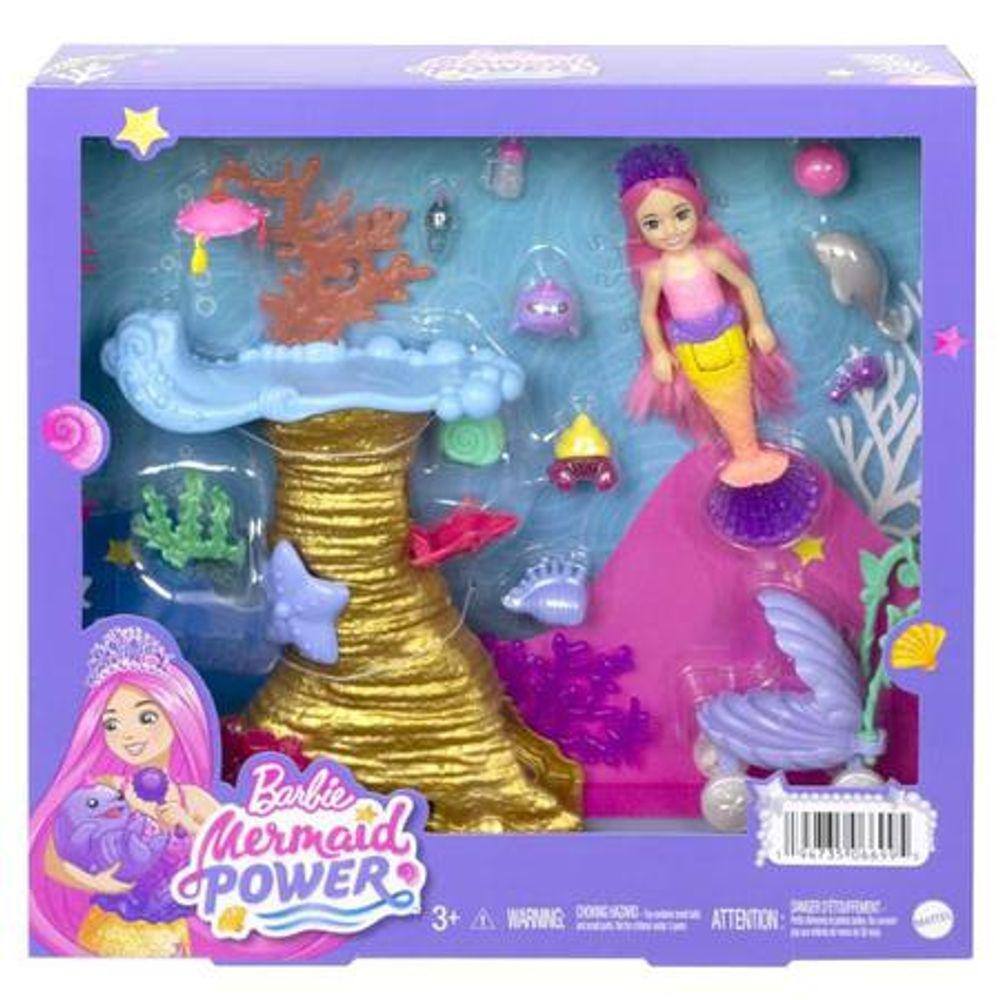 Barao Mattel Barbie Sereia Cabelos Rosa