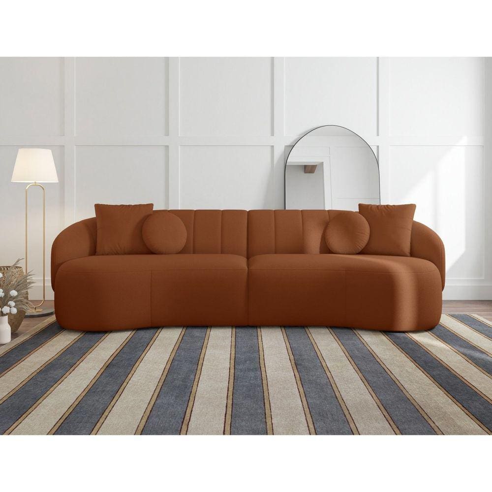 Sofá 4 Lugares 240cm Lua Yescasa Terracota
