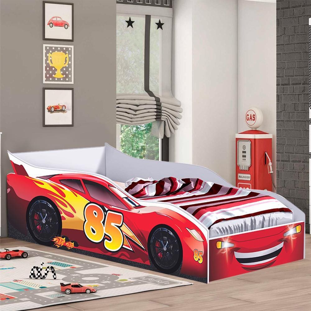 Cama Carro De Corrida Infantil Vermelho - Camicado