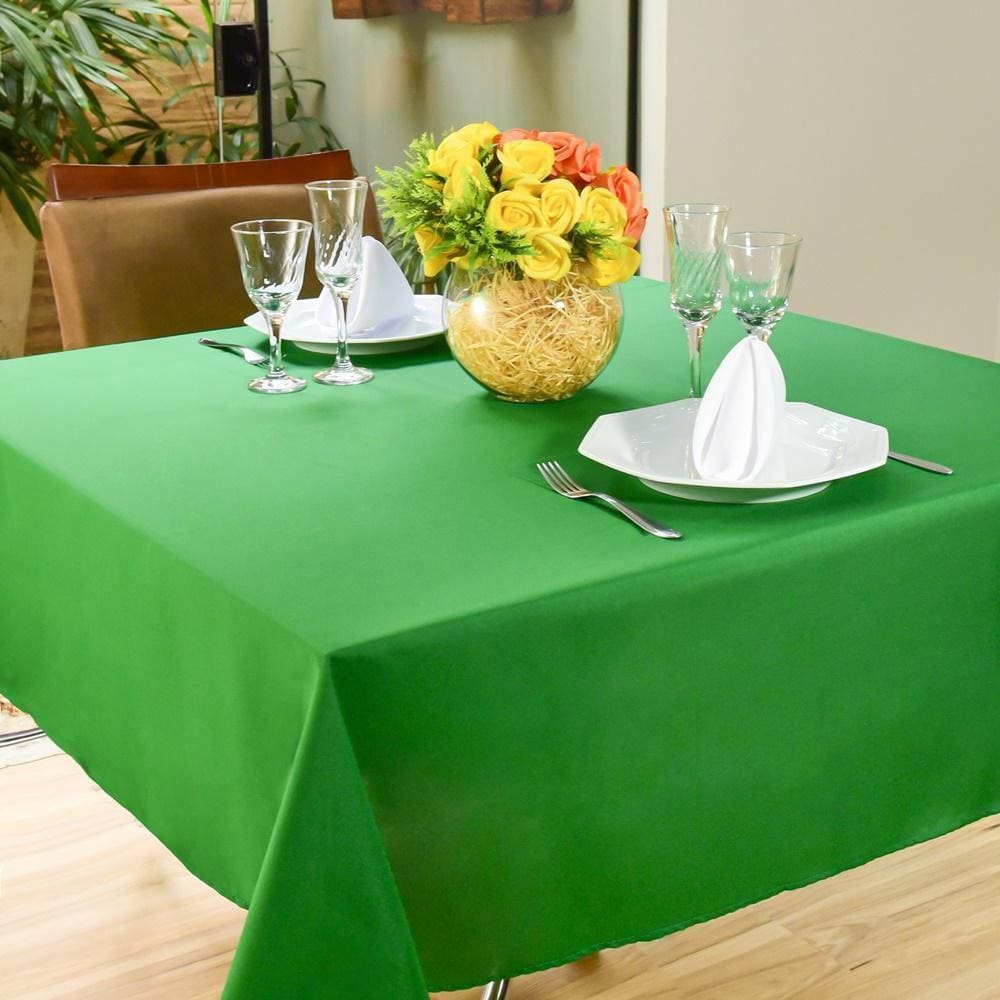 Toalha Mesa 4 Lugares Sala Jantar Oxford Lisa 1,50M Verde