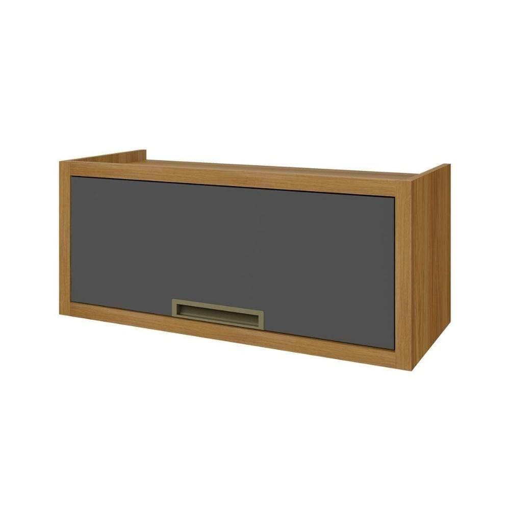 Armário Aéreo Cozinha Modulado Imperatriz C/ 1 Porta Basculante Freijo/grafite - Nesher