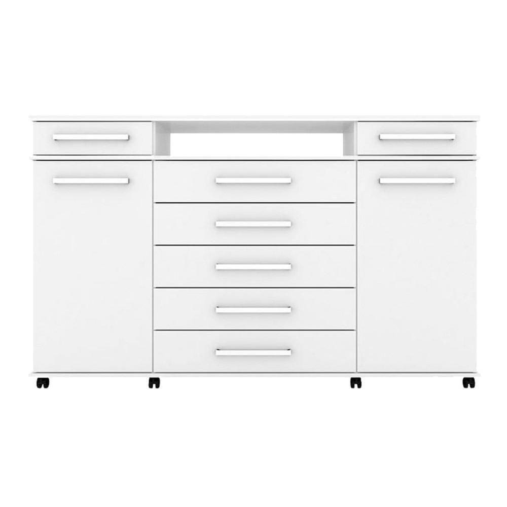Cômoda De Quarto London C/ 2 Portas E 7 Gavetas Branco - Demóbile