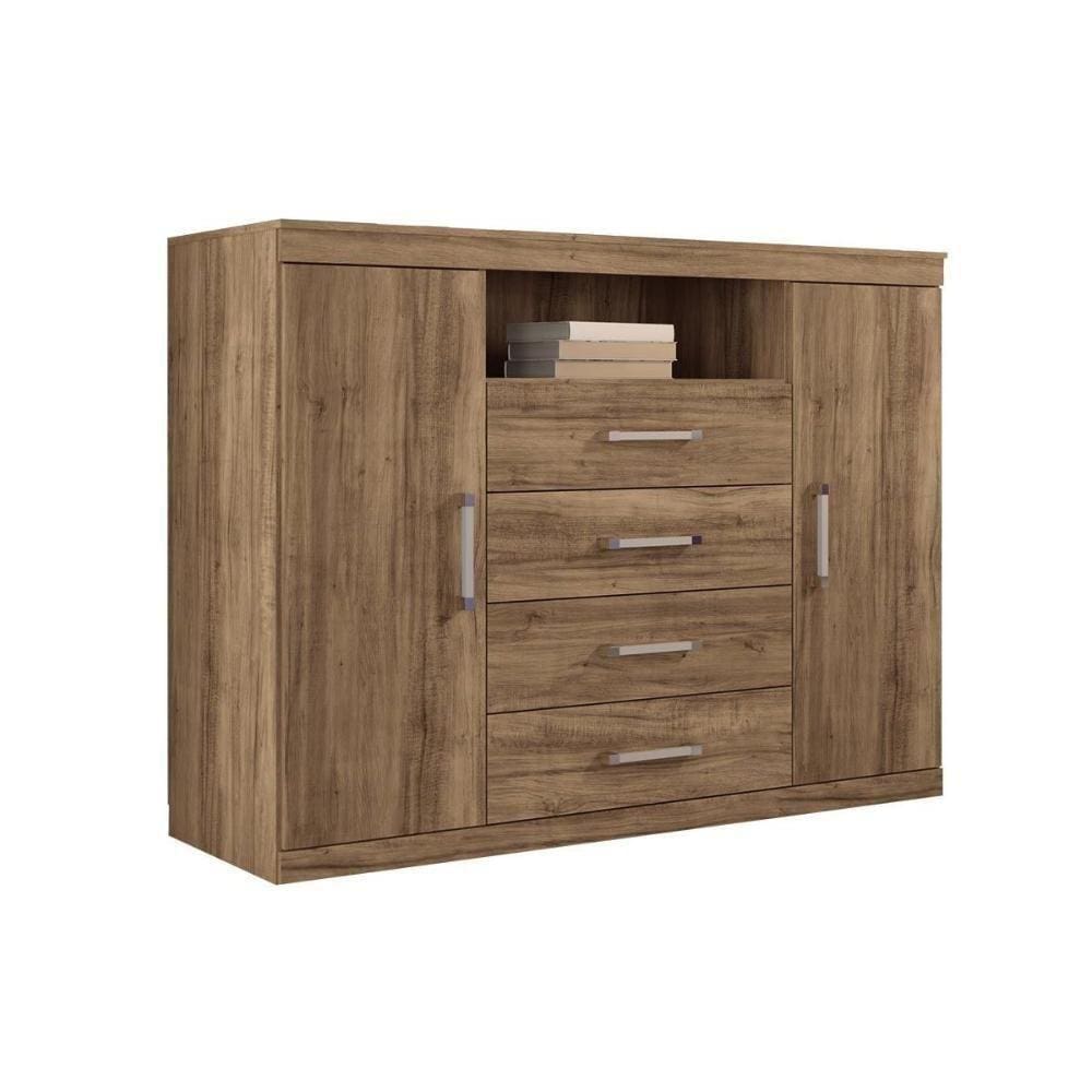 Cômoda Casal Master 2 Portas +1 Nicho E 4 Gavetas Atacama - Santos Andirá
