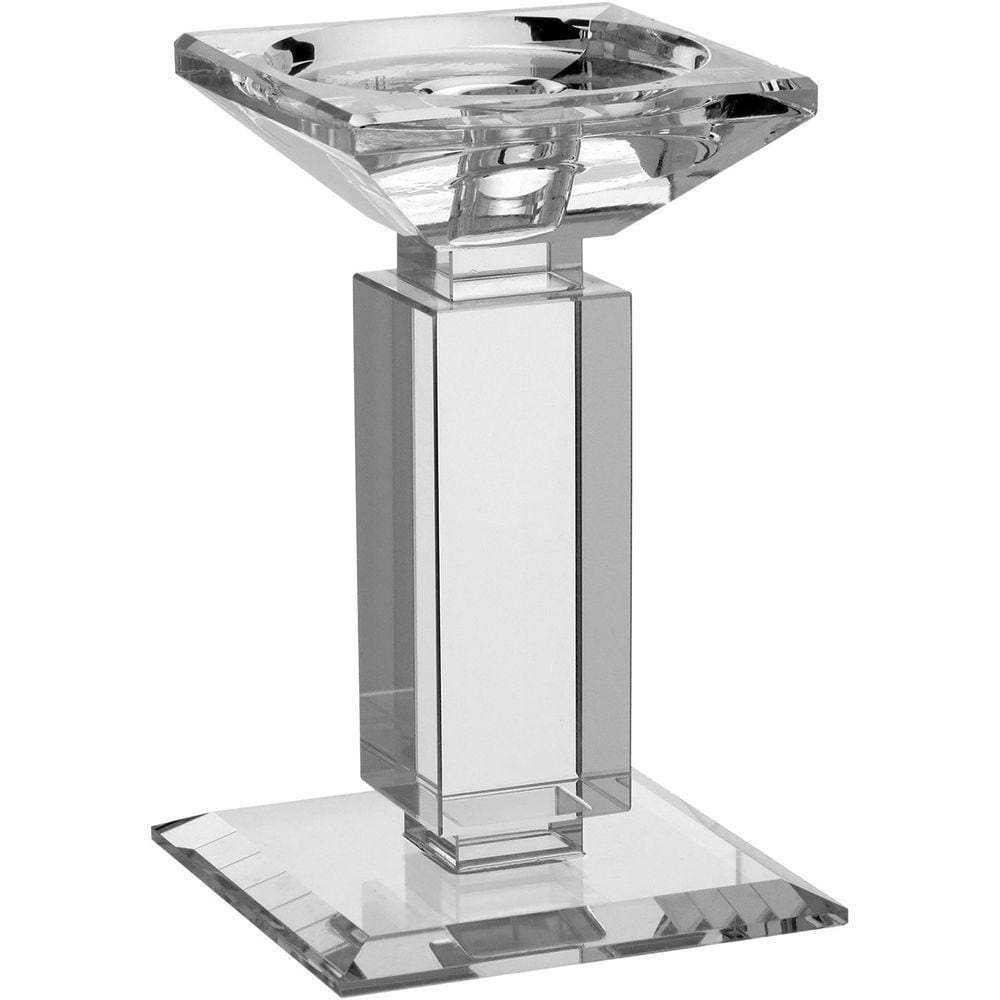 Castiçal 16X9X9Cm Cristal Transp