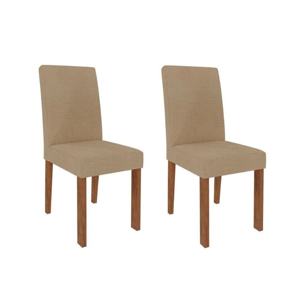 Cadeira Sala De Jantar Maia Kit 2 Un Savana/suede Gengibre - Cimol