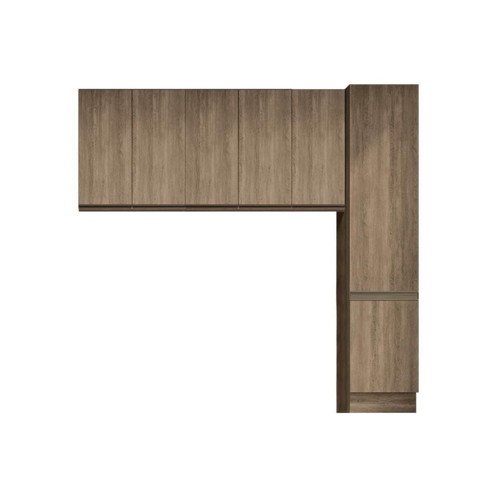 Cozinha Modulada Kappesberg Maxxi 3 Peças (2 Armários + 1 Paneleiro) Cpt35 Nogal