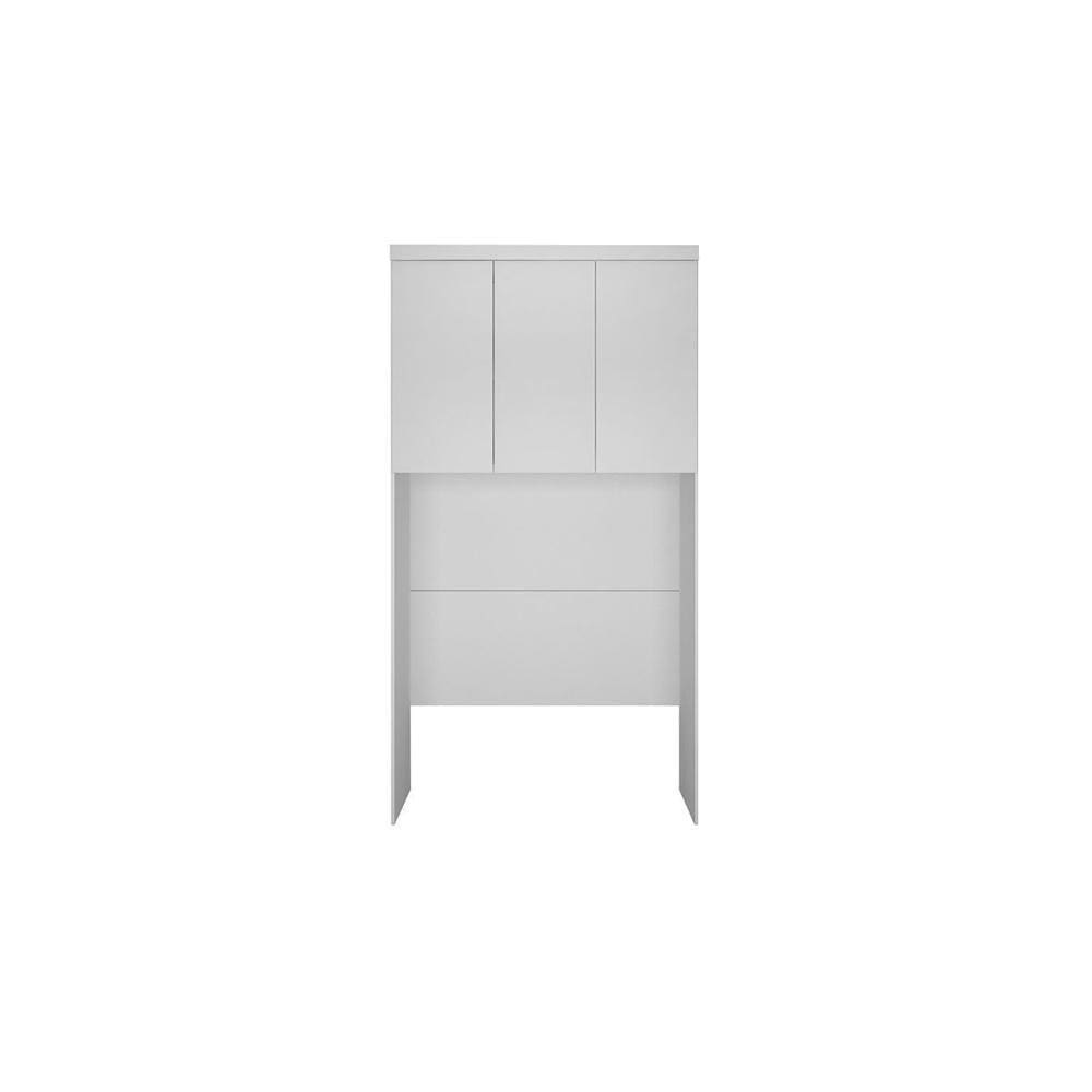 Armário Aéreo Modulado Ponte Solteiro Rizon C/ 3 Portas Cor Branco - Novo Horizonte