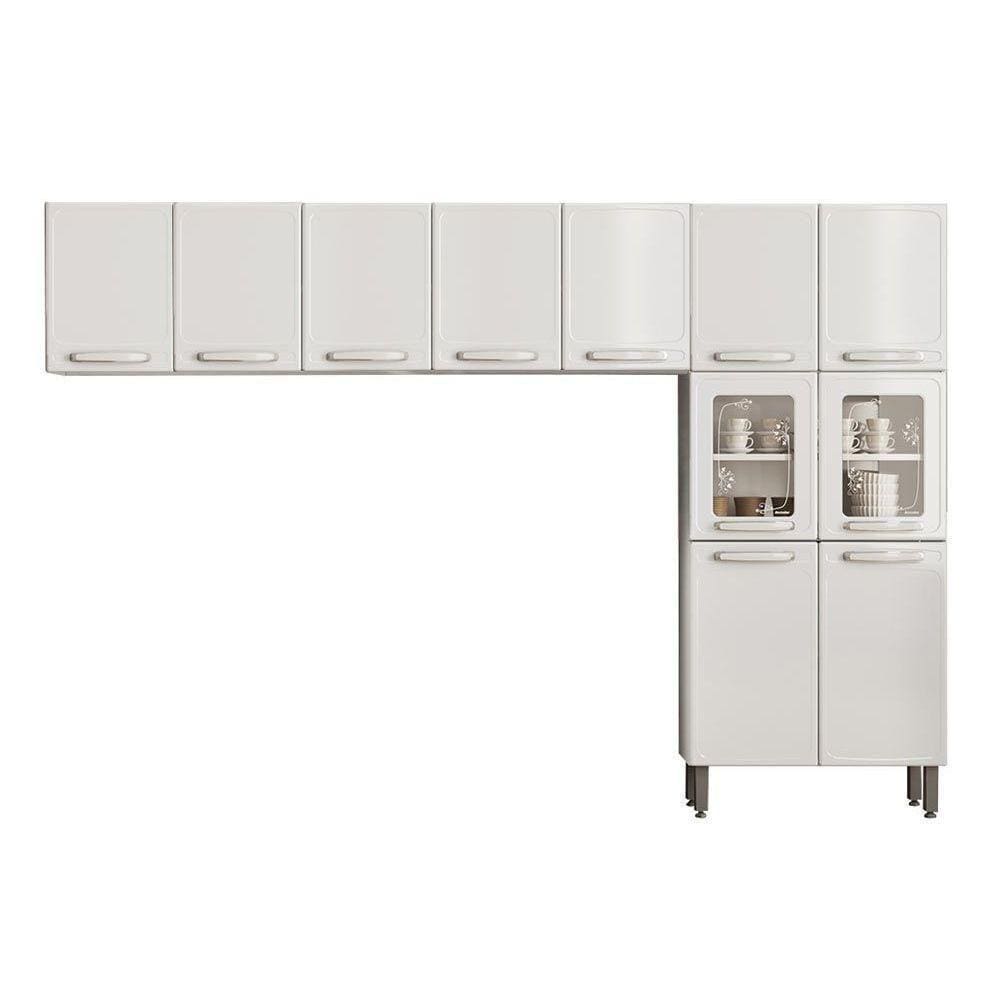Cozinha Modulada Bertolini Evidence 3 Peças (2 Armários + 1 Paneleiro) Cpt63 Branco